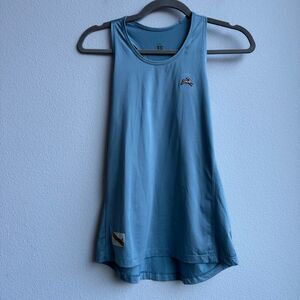 Tracksmith Women's Twilight Crop Tank Top Singlet size XS Light Blue Mesh